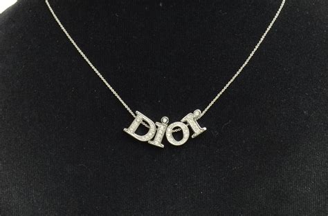 christian dior charm necklace|genuine christian dior necklace.